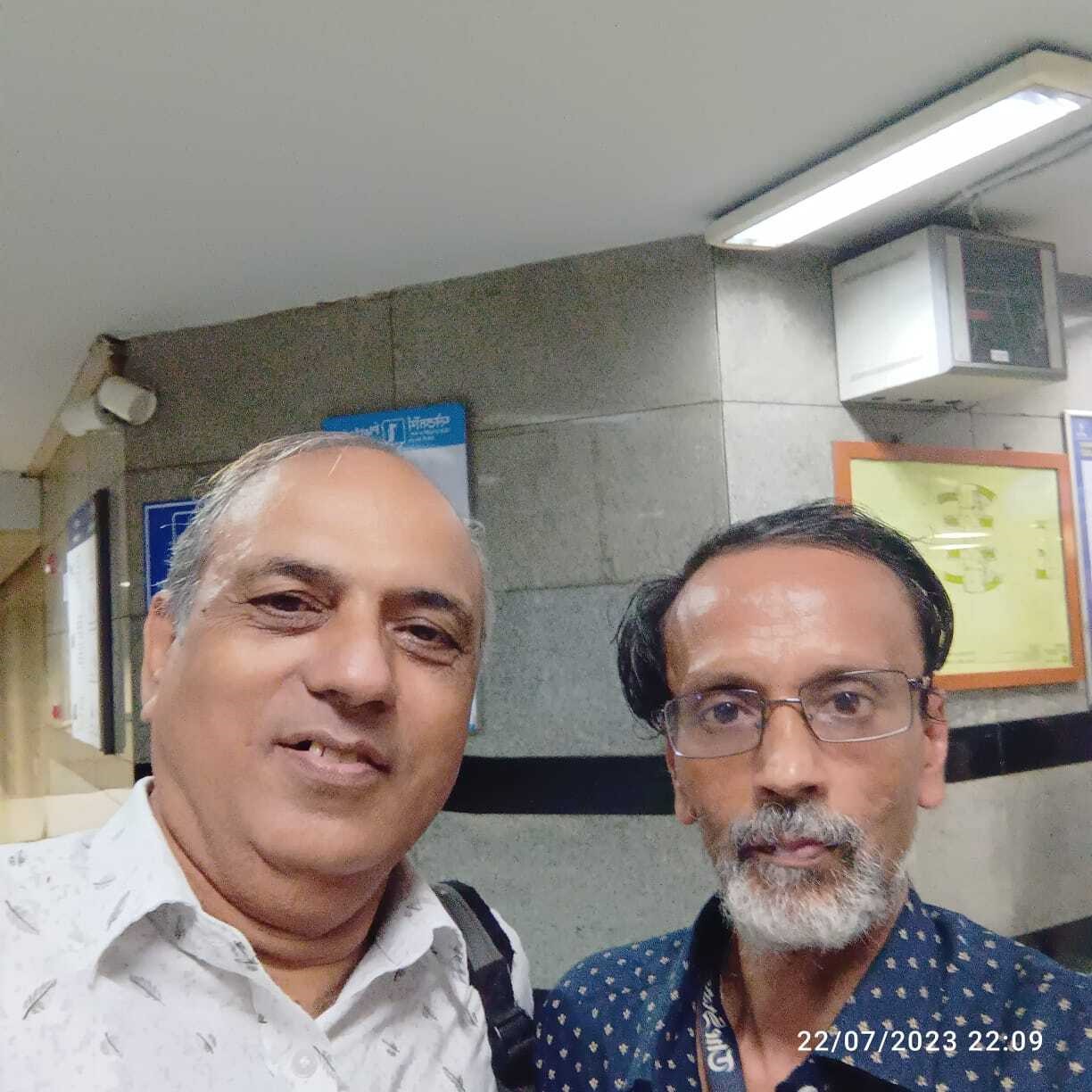 New Delhi - With Journalist Dilip Guha